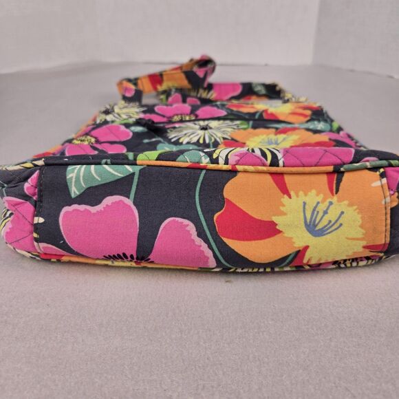 Vera Bradley On The Go Crossbody Jazzy Blooms 2013 Shoulder Bag Hipster Cotton - Picture 4 of 9